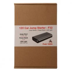 White Label Multifunction Portable Jump Starter 12V 10000mAh Grey