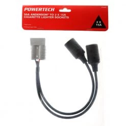 White Label Anderson Plug To Cigarette Lighter Sockets 2 X 15A 300mm
