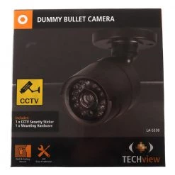 White Label Techview Dummy Bullet Camera Black