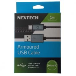 White Label Armoured Micro B USB Cable 1m 5 White Label Armoured Micro B USB Cable 1m -White Label Sales Store 182796 4 n 1