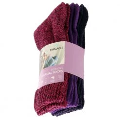 White Label Womens Thermal Socks 3-Pack Size 5-10 Multi Coloured