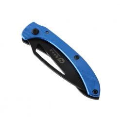 White Label Folding Pocket Knife With Aluminium Handle Blue