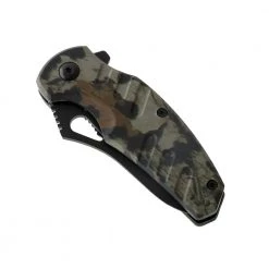 White Label Folding Pocket Knife With Aluminium Handle Camo