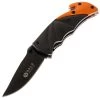 White Label Folding Pocket Knife With ABS Handle Black/Orange