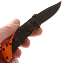 White Label Folding Pocket Knife With ABS Handle Black/Orange -White Label Sales Store 184851 8 n