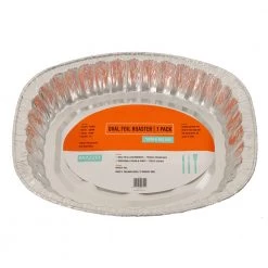 White Label Heavy Duty Oval Aluminium Foil Roasting Pan Large