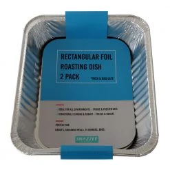 White Label Heavy Duty Rectangular Aluminium Foil Roasting Pan 2-Pack