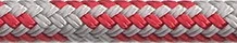 White Label Admiral 5000 Dyneema Braid Rope Red/Grey 12mm - Per Metre