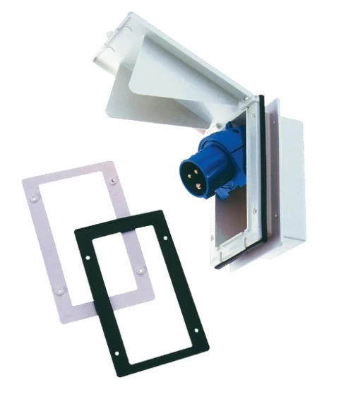 White Label Inlet Box White Flush Mount 16A 240V 1 White Label Inlet Box White Flush Mount 16A 240V