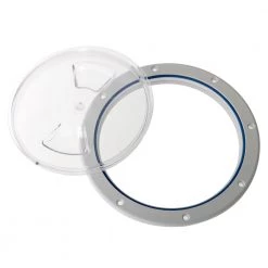White Label Polypropylene ABS Inspection Port Clear Cover 164mm