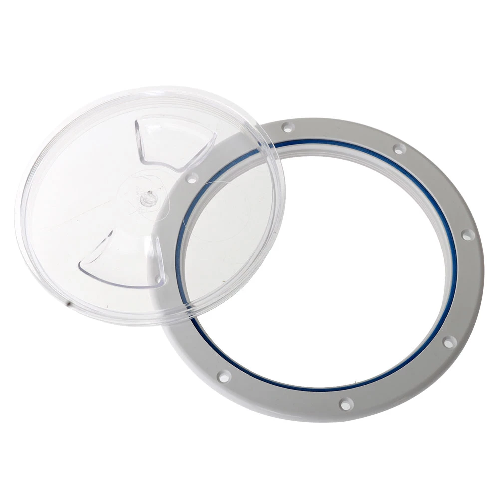 White Label Polypropylene ABS Inspection Port Clear Cover 164mm 1 White Label Polypropylene ABS Inspection Port Clear Cover 164mm