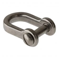 White Label Pressed Stainless Steel Slotted Pin D Shackle 6mm