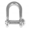 White Label Pressed Stainless Steel Slotted Pin D Shackles - 8mm Qty 1