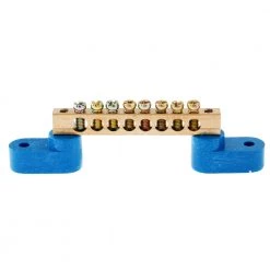 White Label Machined Brass 8-Way Bus Bar