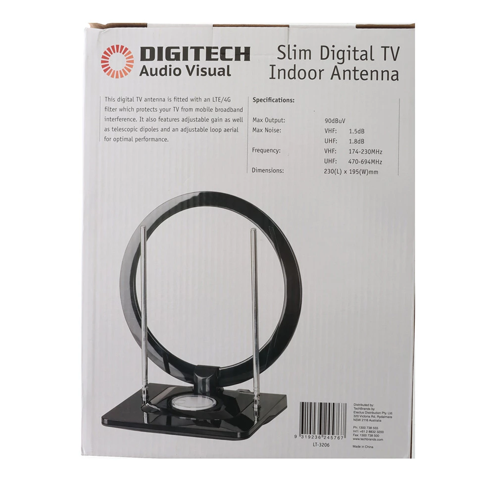 White Label Slim Digital TV Indoor Antenna With Amplifier 2 White Label Slim Digital TV Indoor Antenna With Amplifier - Image 2