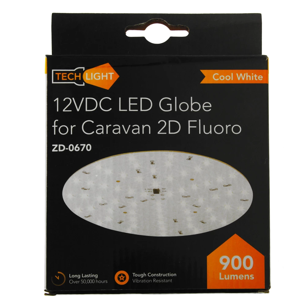 White Label LED Replacement Lamp For 2D Fluoros In Caravans Cool White 12V 900 Lumens 1 White Label LED Replacement Lamp For 2D Fluoros In Caravans Cool White 12V 900 Lumens