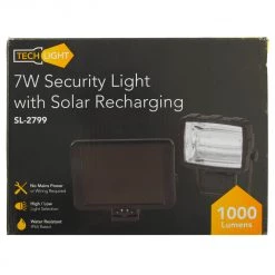 White Label Solar Rechargeable LED Floodlight With Motion Sensor 7w