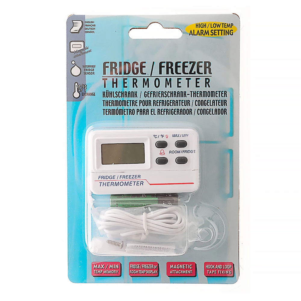 White Label Digital Thermometer For Fridge Or Freezer 1 White Label Digital Thermometer For Fridge Or Freezer