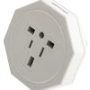 White Label Earthed Mains Adaptor For Use In Australia And New Zealand