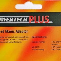 White Label Earthed Mains Adaptor For Use In Australia And New Zealand -White Label Sales Store 32244 04 n