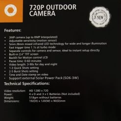 White Label Motion Activated Outdoor Camera With IR Flash -White Label Sales Store 32312 3