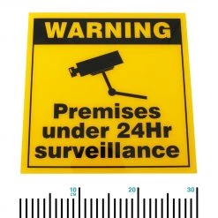 White Label Surveillance Warning Sign 300 X 300mm