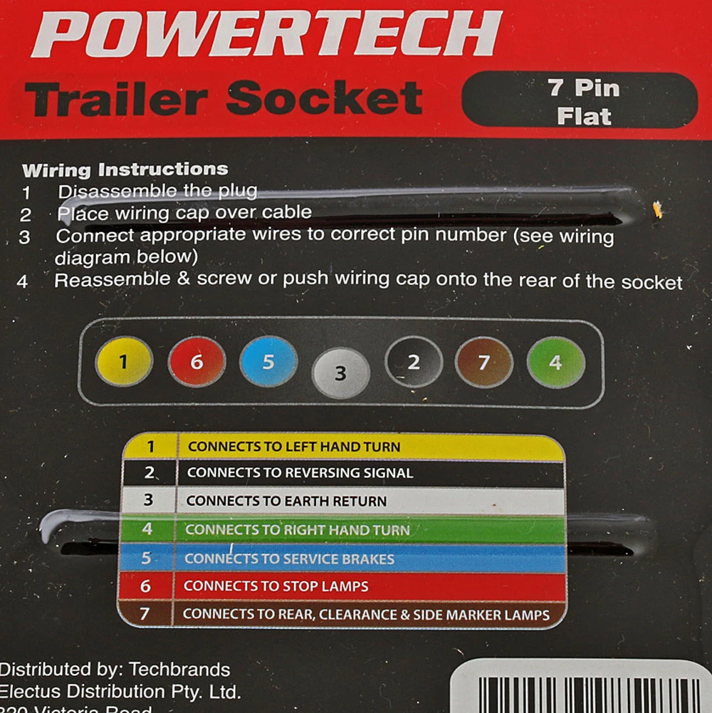 White Label 7 Pin Flat Trailer Socket 2 White Label 7 Pin Flat Trailer Socket - Image 2