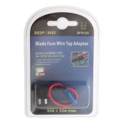 White Label Double Mini Blade Fuse Socket Wire Tap