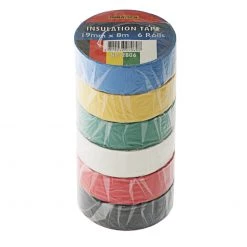 White Label Insulation Tape 8m X 19mm - 6 Rolls