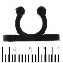 White Label Black Tube Holding Clip 15mm