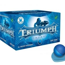 White Label Triumph X-Ball .68 Paintballs With Aqua Blue Fill Qty 2000