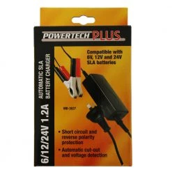 White Label Automatic SLA Battery Charger 6V/12V/24V 1.2A