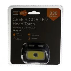 White Label 3W LED Headlamp With White/Red/Green LEDs