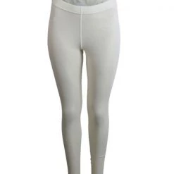 White Label Merino Womens Thermal Leggings Cream Size 18