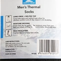 White Label Mens Thermal Socks 3-Pack Size 6-9