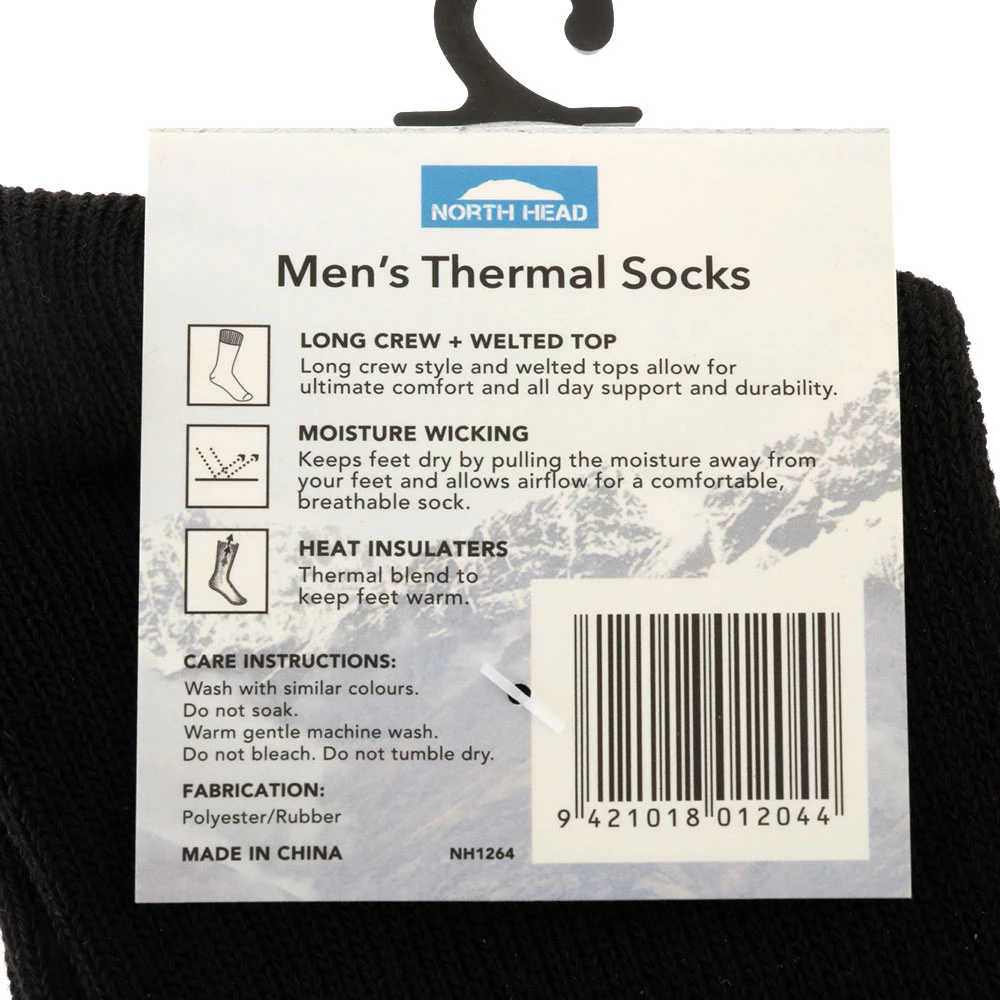 White Label Mens Thermal Socks Size 7-12 1 White Label Mens Thermal Socks Size 7-12