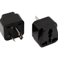 White Label AC Power Plug Adapter / Converter Black