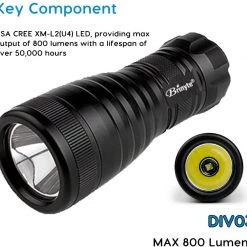 White Label Brinyte LED Dive Torch 800lm -White Label Sales Store brinyte led underwater diving torch 3