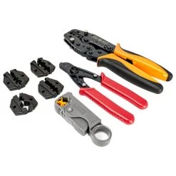 White Label TCC Industries Quick Change Ratchet Crimper Tool Kit