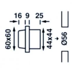 White Label LED Light Dimmer Switch 12V 2A Matte Silver