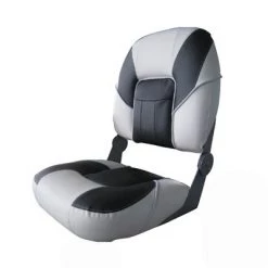 White Label Deluxe Premier Fold Down Boat Seat Grey/Grey/Black