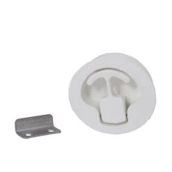White Label Nautical Flush Slam Latch 2in White