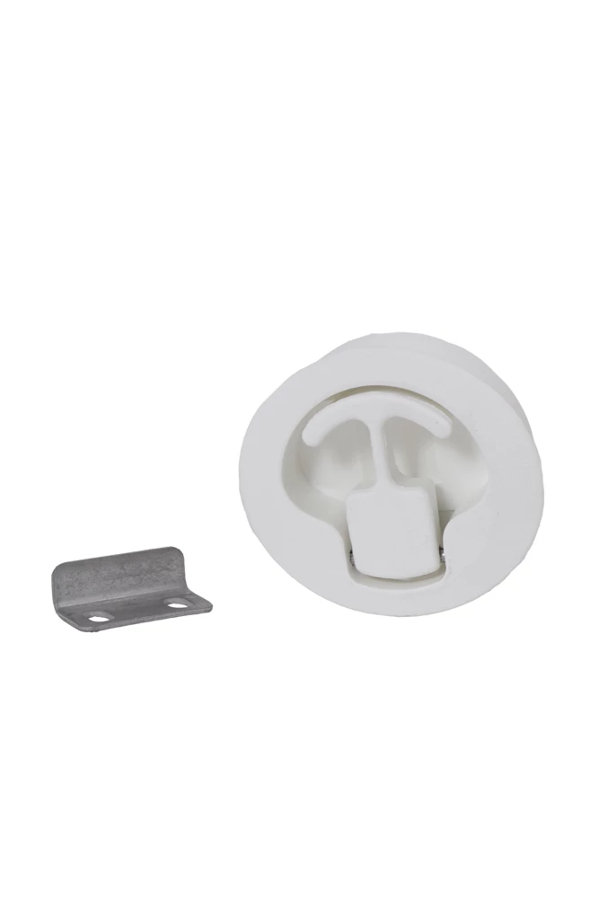 White Label Nautical Flush Slam Latch 2in White 1 White Label Nautical Flush Slam Latch 2in White