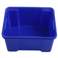 White Label Heavy-Duty Plastic Fish Bin With Lid 30L