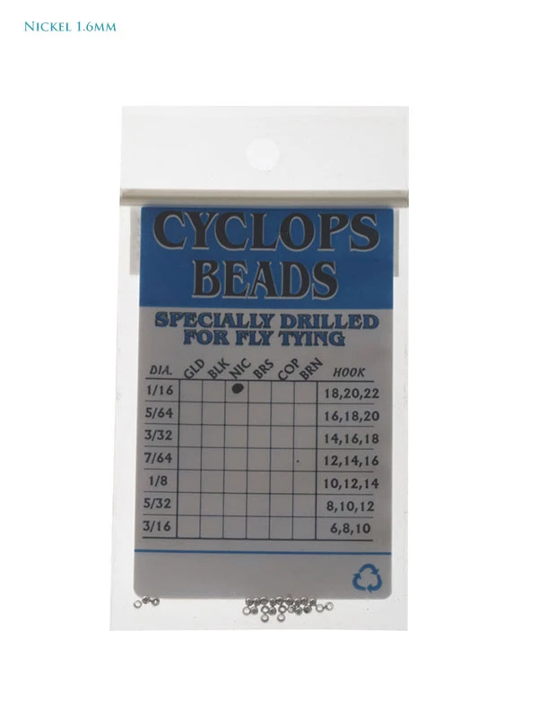 White Label Cyclops Brass Beads For Fly Tying 1/16in 1.6mm 2 White Label Cyclops Brass Beads For Fly Tying 1/16in 1.6mm - Image 2
