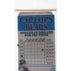 White Label Cyclops Brass Beads For Fly Tying 3/32in 2.4mm