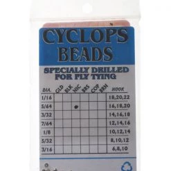 White Label Cyclops Brass Beads For Fly Tying 5/64in 2mm