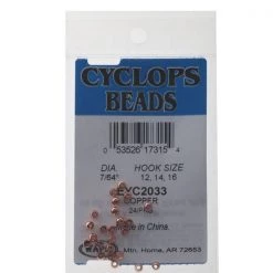 White Label Cyclops Brass Beads For Fly Tying 7/64in 2.8mm