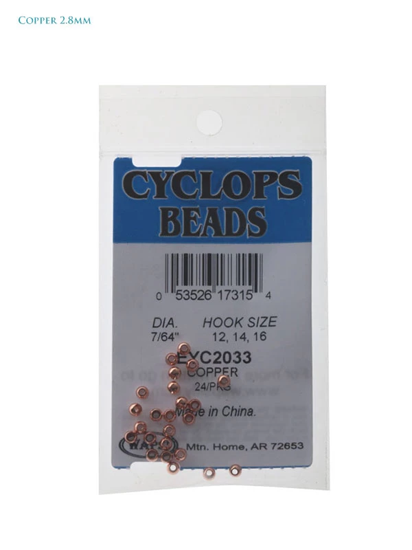 White Label Cyclops Brass Beads For Fly Tying 7/64in 2.8mm 1 White Label Cyclops Brass Beads For Fly Tying 7/64in 2.8mm