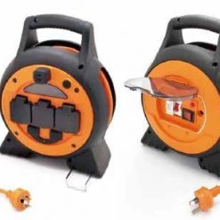 White Label Multi Socket Camping Extension Cord Reel